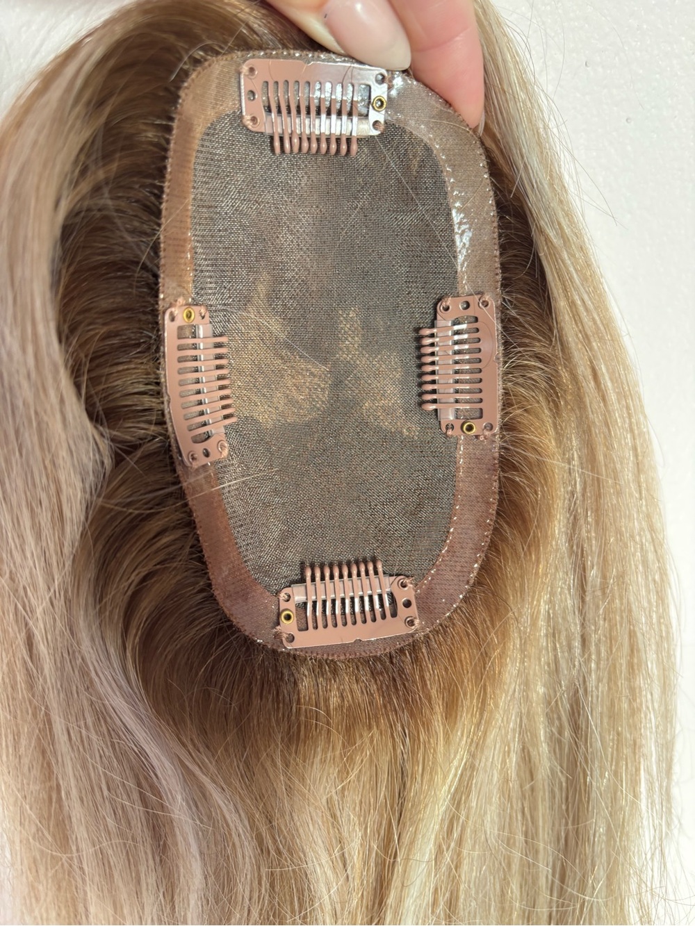 Natural Blonde Clip-In Topper - Lightweight Blonde Hairpiece - Picture 14 of 16